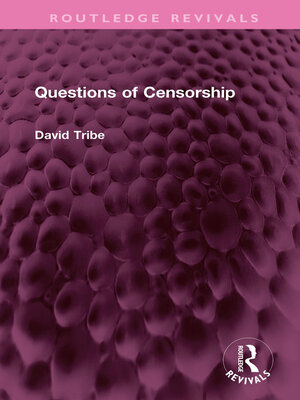 cover image of Questions of Censorship